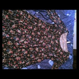 Floral mini long sleeve dress